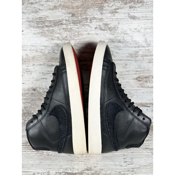 Women's Nike Blazer Mid Rebel Black/Cheetah Print Leather Sneakers Sz 6.5 - Picture 7 of 10